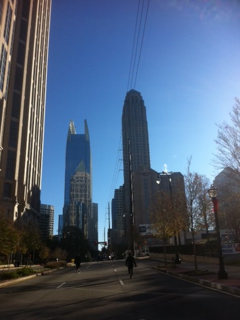 My first "hill repeat" - Midtown Atlanta, a long incline that turned into this 14th street and crested as the 14th street met Peachtree Rd.  (Photo from 2011)